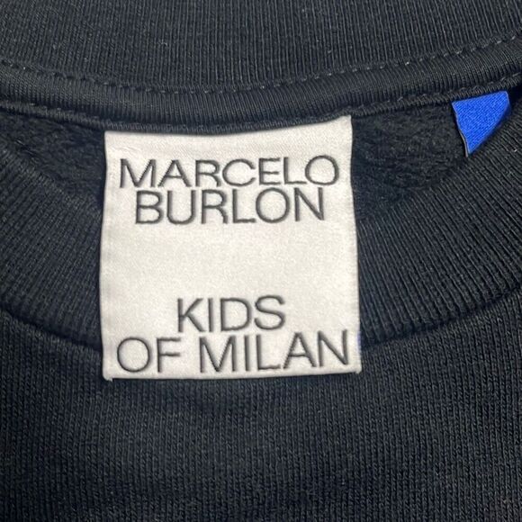 MARCELO BURLON Boys 6 Monster Bull Black Blue Sweatshirt NWOT Italy $215 Retail - Picture 5 of 6